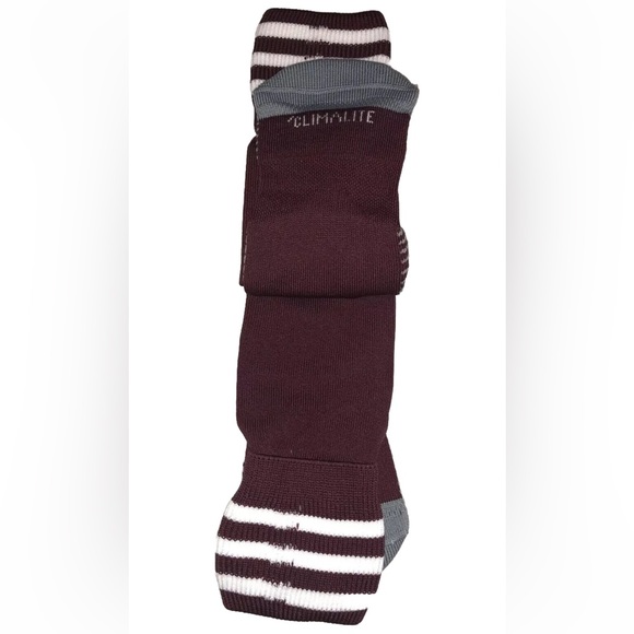 Adidas Soccer CopaZone  OTC Socks 1 Pair Youth 13C-4Y Maroon White Logo Climalit - Picture 7 of 8